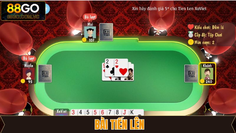 Bài Tiến Lên Go88 - Trải Nghiệm Game Bài Đình Đám Đỉnh Cao